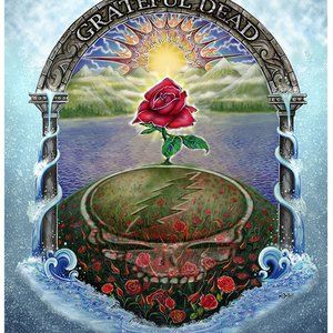 Grateful Dead Rose Garden Tapestry by Mike DuBois ~ 30” x 45” ~ Brand New!